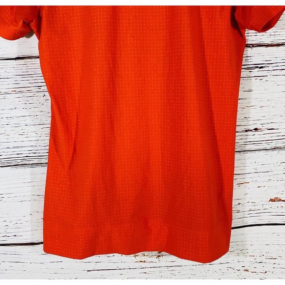 Nike Golf Tour Performance Dri-Fit Golf Shirt Womens Sz MedIum Red Orange Collar - Picture 10 of 12